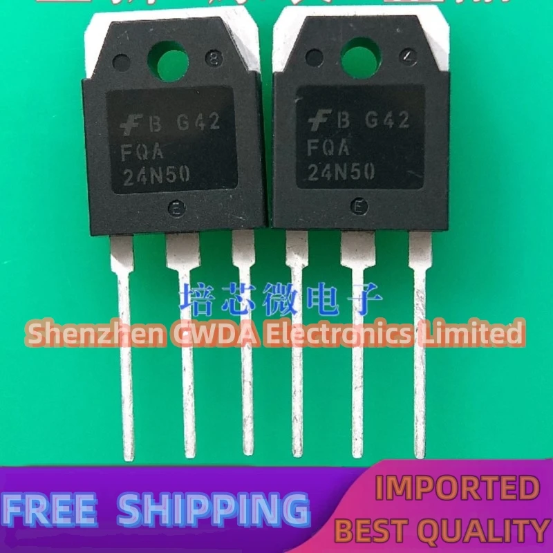 10PCS-20PCS  FQA24N50  FDA24N50 TO-3P 500V/24A MOS In Stock Can Be Purchased 