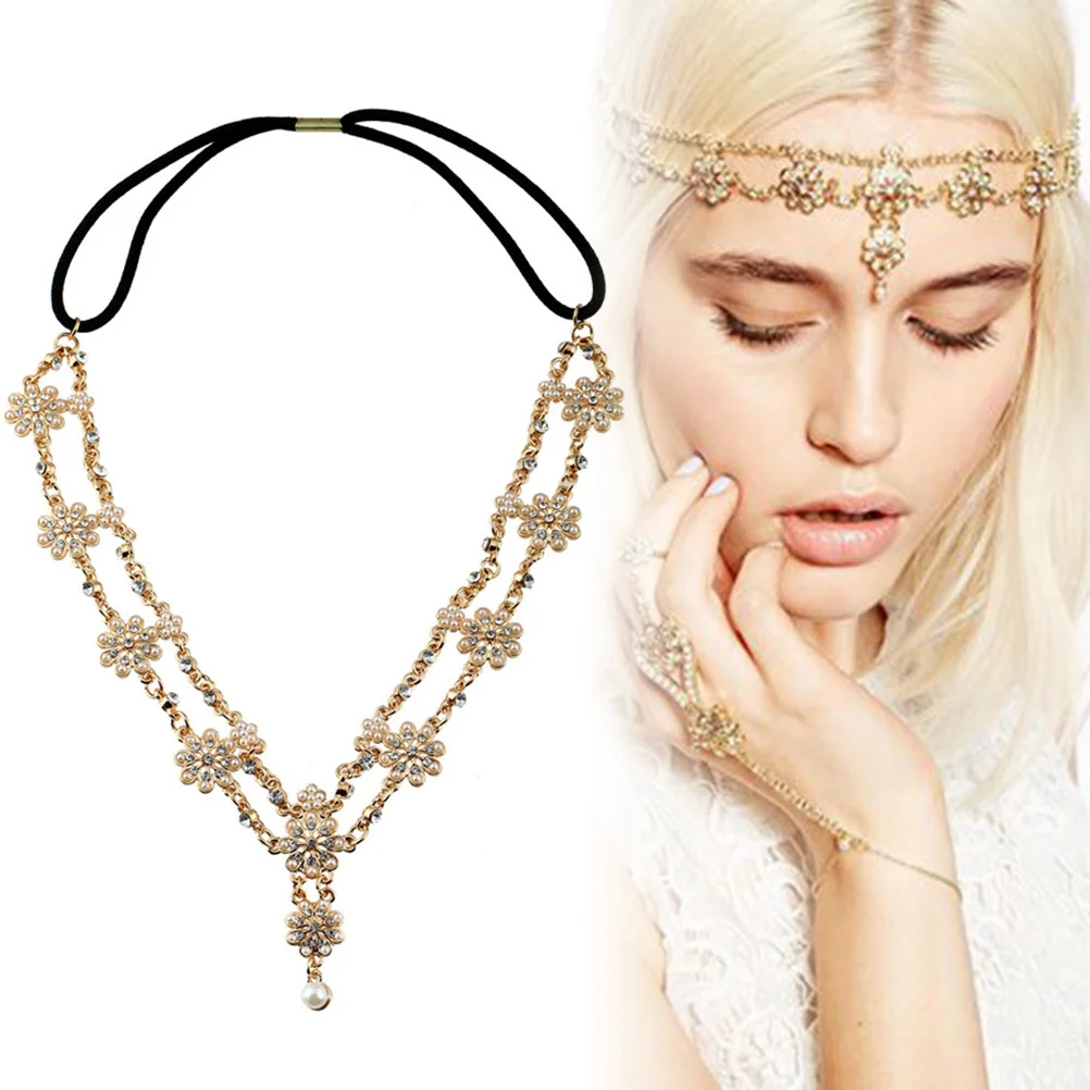 

1Pcs Hair Band for Girls Chic Bohemian Flower Design Durable Headband Wedding Party Fashion Headdress Hair Band