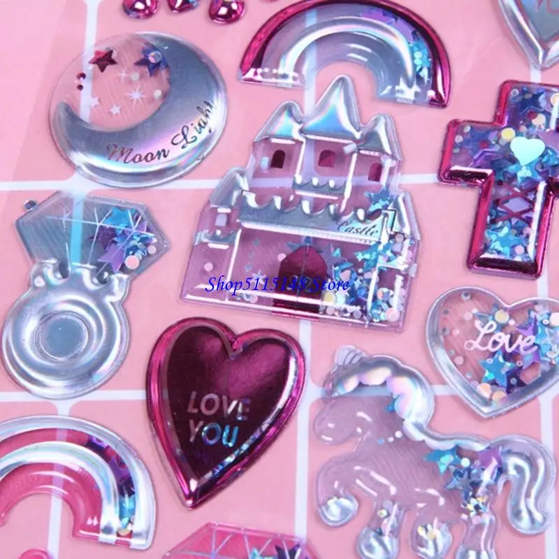 

F3MA 3D Sticker Cartoon Sticker Tiny Handcraft Sticker Reusable Tiny Patches for Water Bottle, Notebook, Scrapbooking