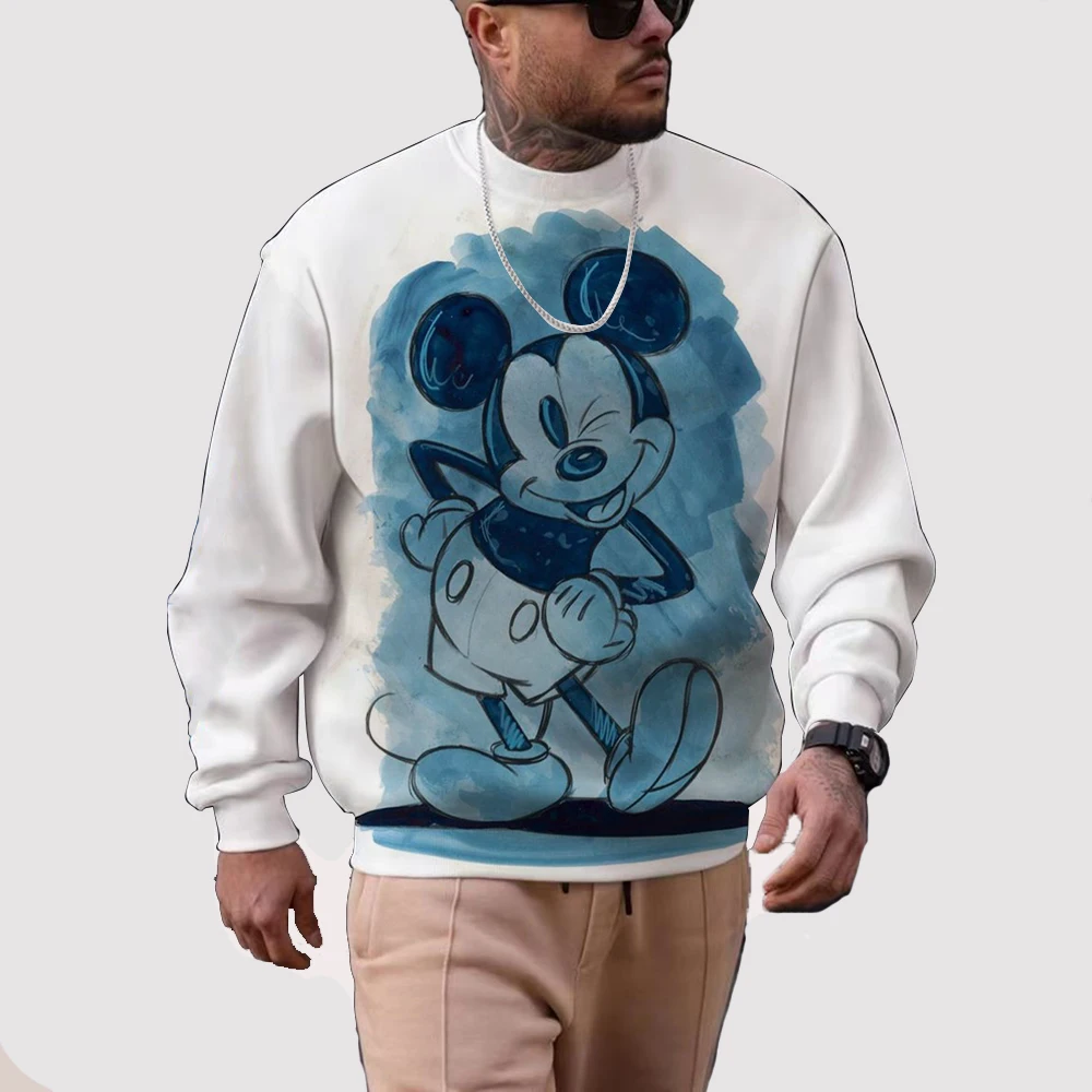 Disney Men Women Hoodies and Sweatshirts Mickey Mouse Fall Spring Sweatshirts Fall Spring Harajuku Long Sleeve Hoodie Clothes