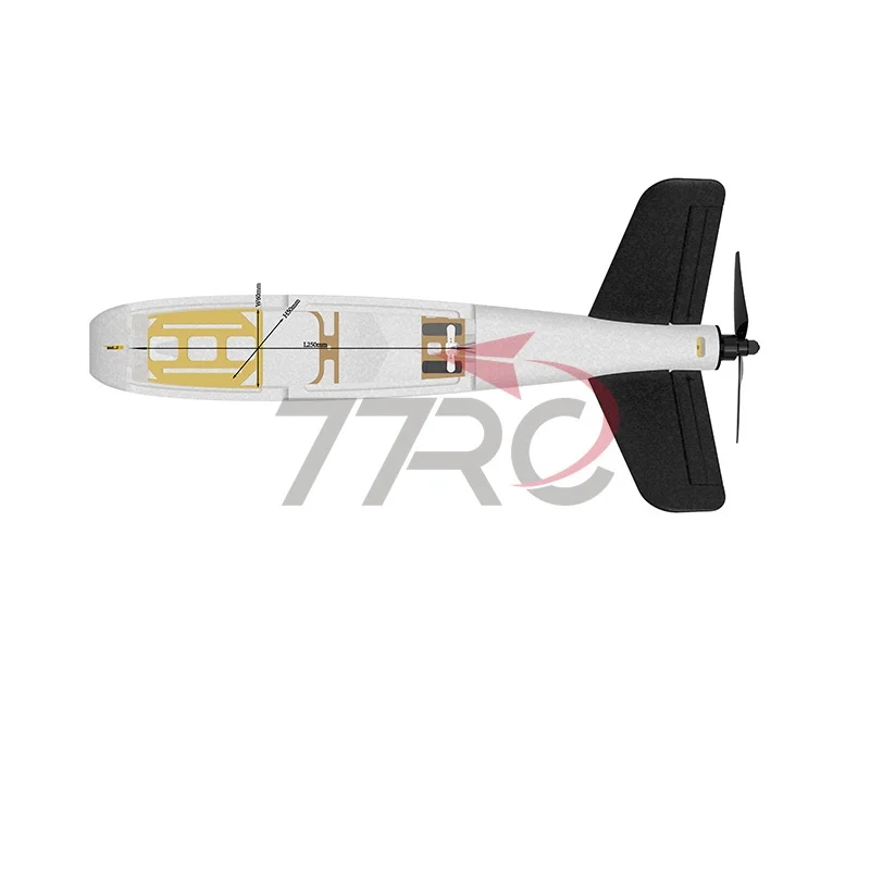 Zohd Talon 250g Small Fat Fixed Wing Fpv Light Small Convenient Model V Tail Aircraft Epp Material