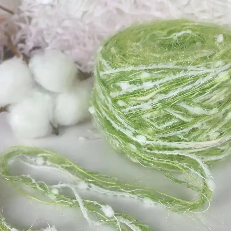 80g/ball New Hand Mixing Yarn Green Grassland Series DIY Handmixed Thread Scarf Weaving Material Handmade Stick Needle Gifts