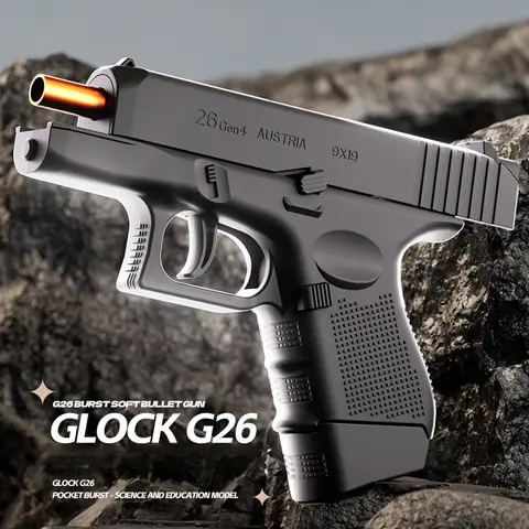 Pistola de juguete de tiro automático con expulsión de concha G26, bala suave, pistola colgante vacía CS, armas al aire libre para niños y adultos, regalo