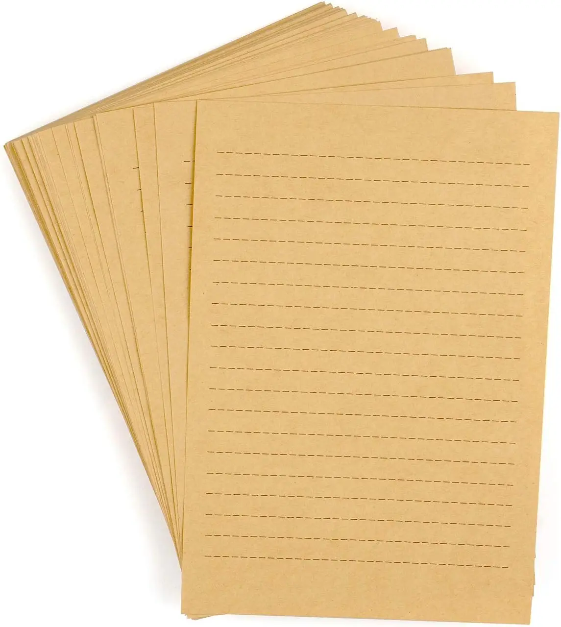 

Vintage Kraft Stationery Paper 100 Sheets A5 Lined for Letters Poems Office Notes