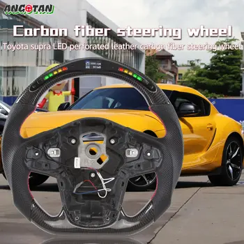 適用於Toyota GR Supra 2020-2024 MKV A90 Supra 的 LED 碳纖維方向盤,無加熱功能,無換檔撥片孔 10 最佳銷售 超碳纖維 - №6
