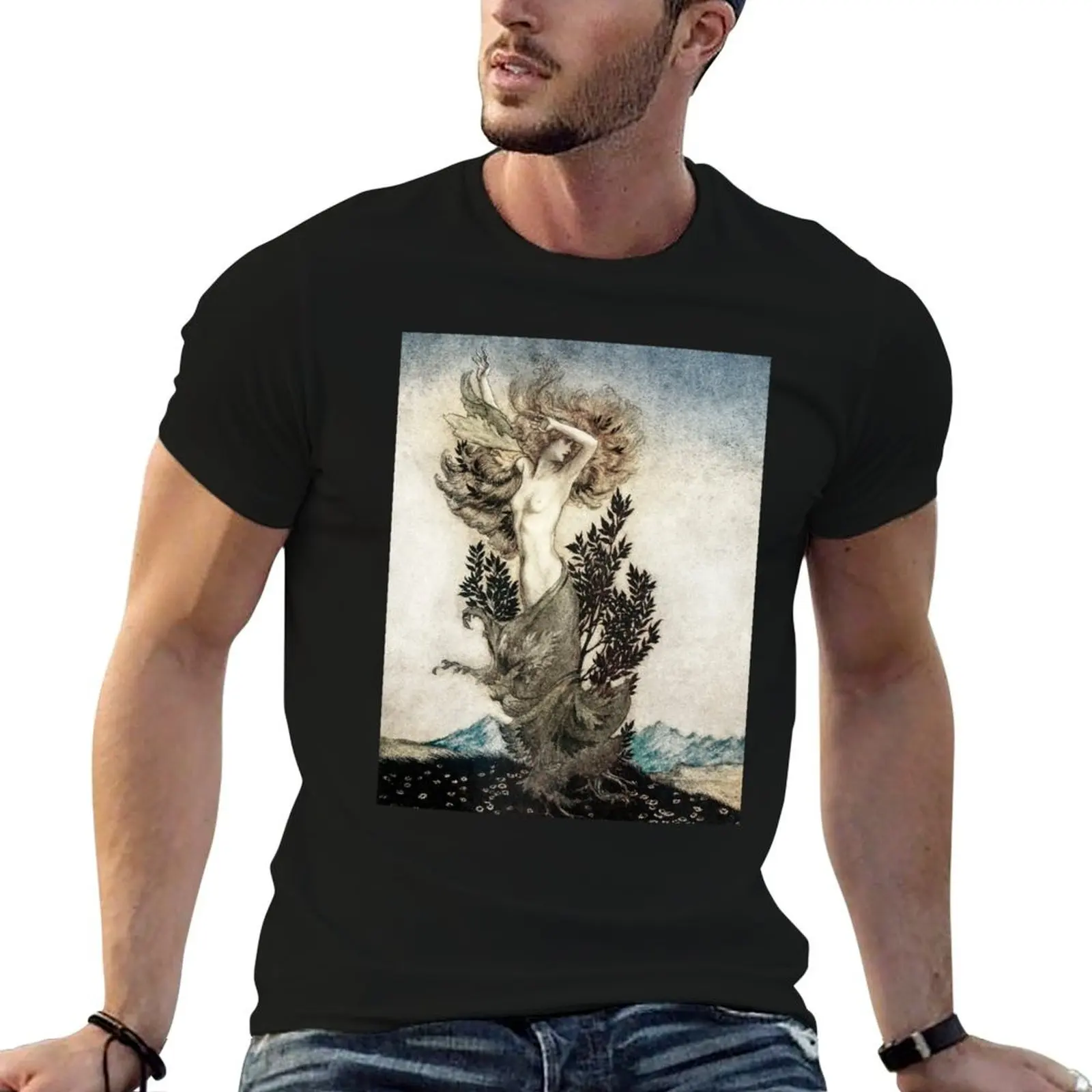 

Daphne, Mythology Victorian Reproduction T-Shirt quick-drying graphics plus sizes graphic shirts mens designer clothes