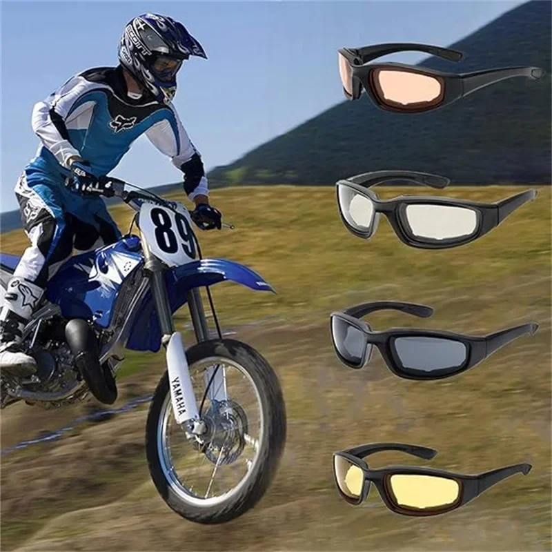 NEW 1PC Windproof Motorcycle Goggles UV Protection Men Motor Glasses Riding Eye Protection Windproof Moto Goggles