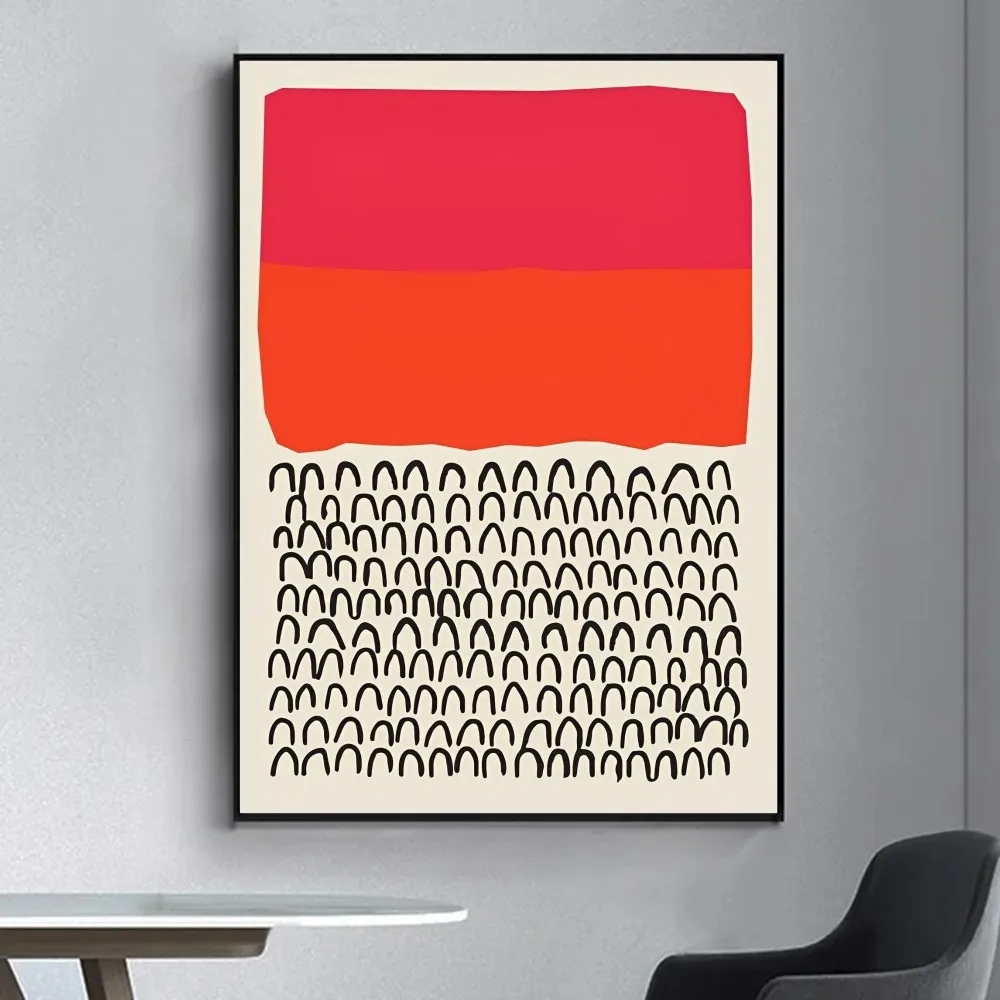 Abstrakcyjnych kolorów linie minimalistyczna geometria plakat fantazyjna plakat na ścianę naklejka na salon Bar dekoracja w stylu Vintage obraz