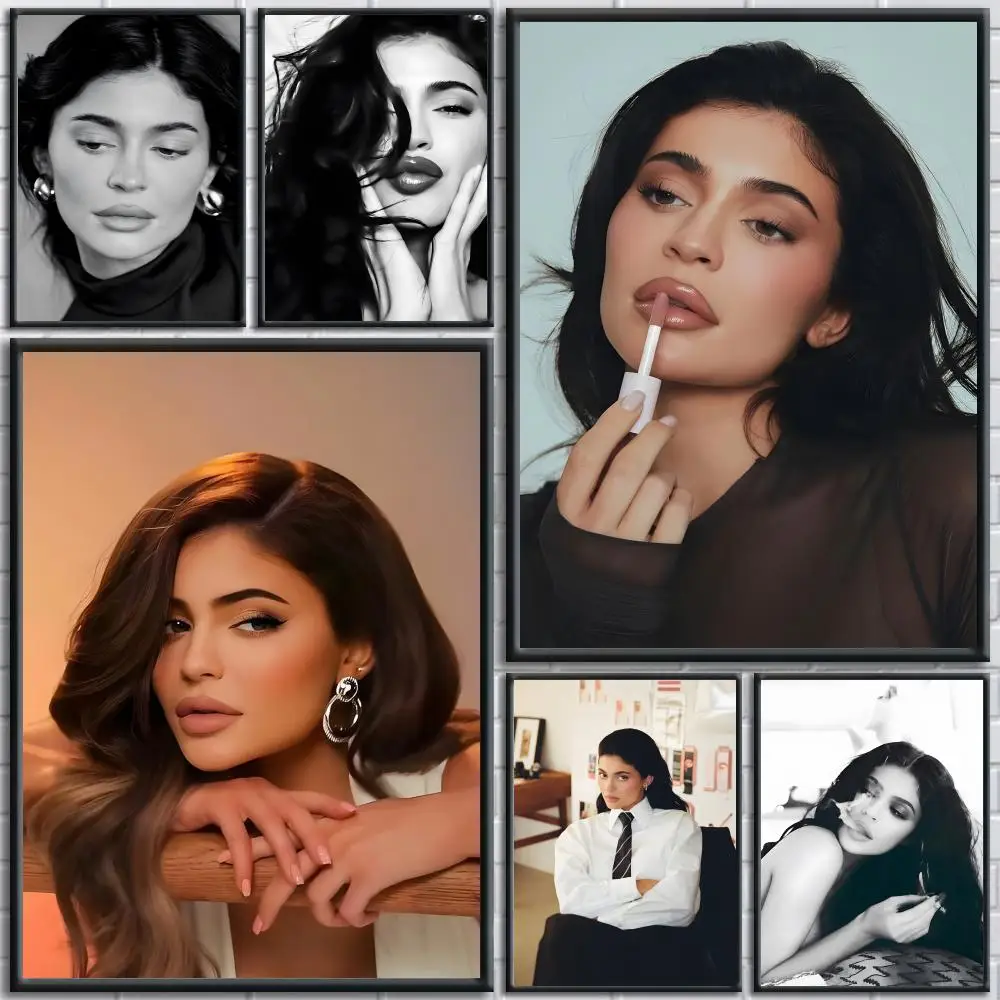 Póster de K-Kylie Jenner bastante famoso, pegatinas artísticas de pared modernas y fáciles de aplicar para decoración del hogar y paredes de dormitorios
