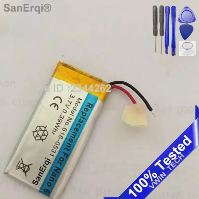 for nano 6 616-0531 Mp3 Battery For iPod Nano 6 6th Gen 8GB 16GB 330mAh High Quality