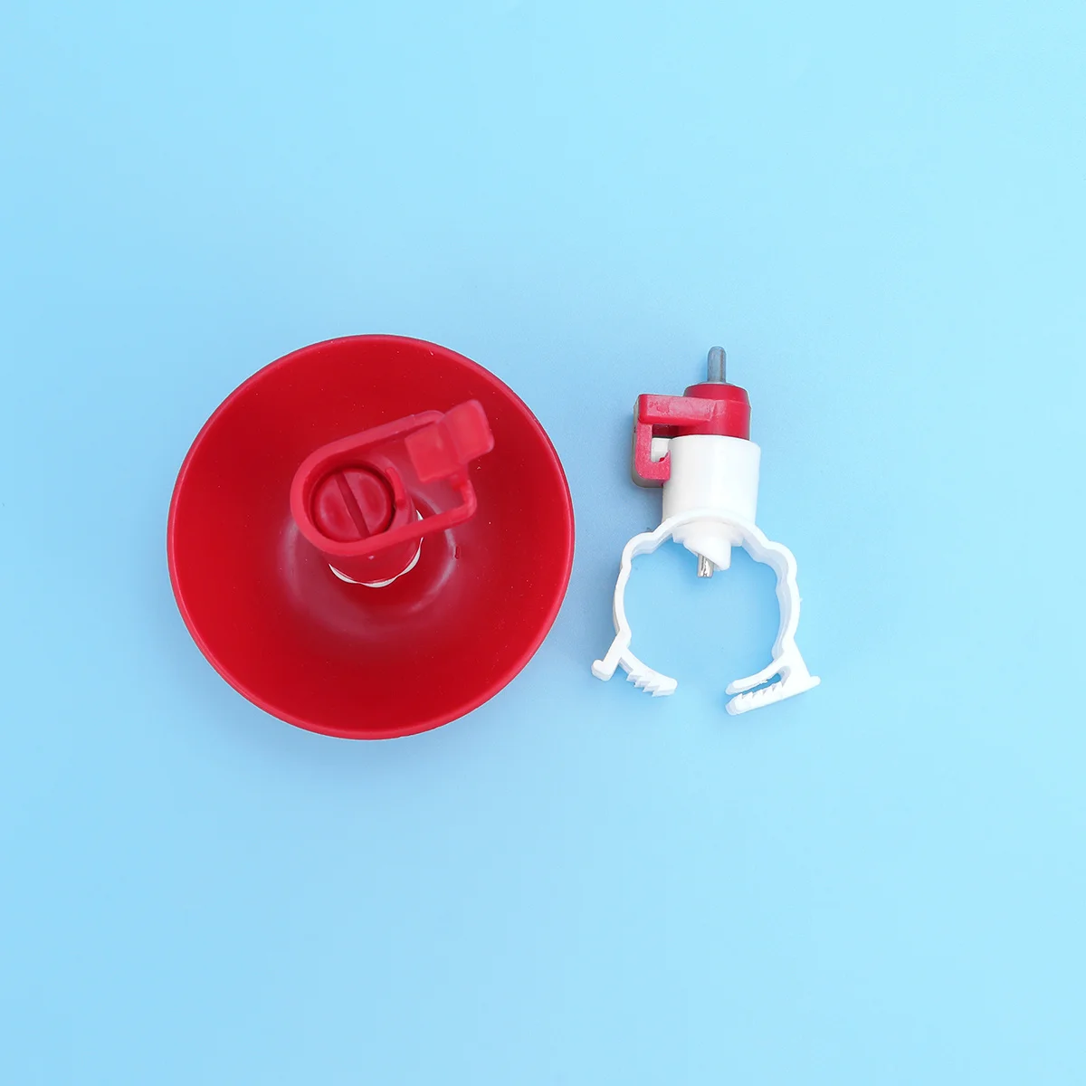 

10Pcs Poultry Automatic Water Drinking Cups Adjustable Spring Bird Chicken Hen Chick Feeding Tools White Clip Bowls