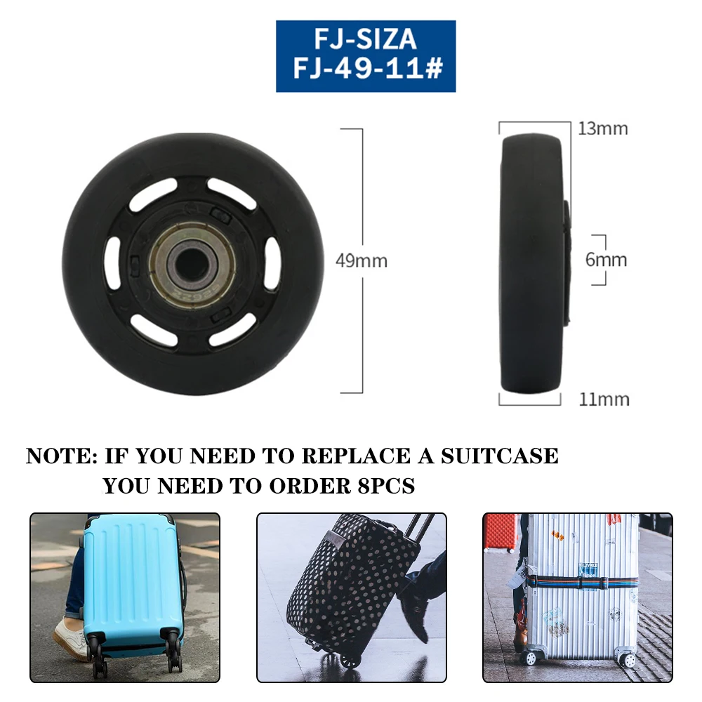 Luggage Wheels Aircraft Luggage Suitcase Universal Wheel Roller Silent Wheel Wear-resistant Accessories 20 Inch 26 Inch