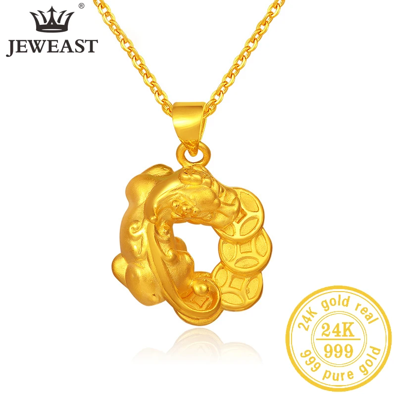 

JLZB 24K Pure Gold Pendant Real AU 999 Solid Gold Charm Lucy Bead Beautiful Trendy Classic Party Fine Jewelry Hot Sell New 2023