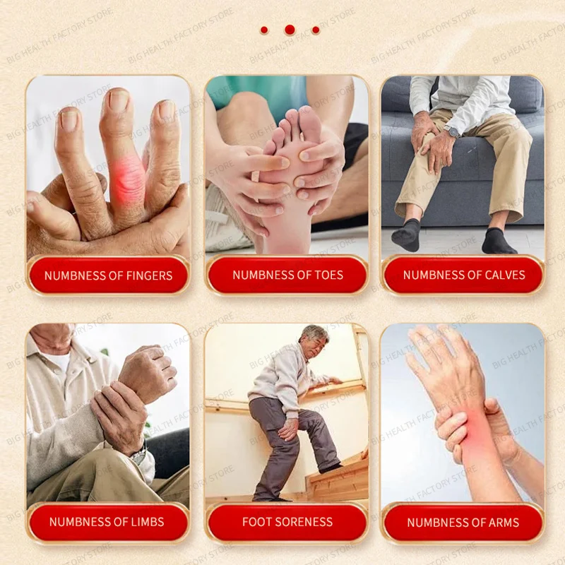 Thai soothing massage cream for numbness in limbs, hands, and feet, discomfort in feet, gentle absorption for external use