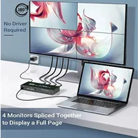 Procesador controlador de pared de vídeo 2x2 1x2 1x3 1x4 2x1 3x1 4x1 4K DVI HDMI controlador de pared de vídeo TV Video costura procesador de pared