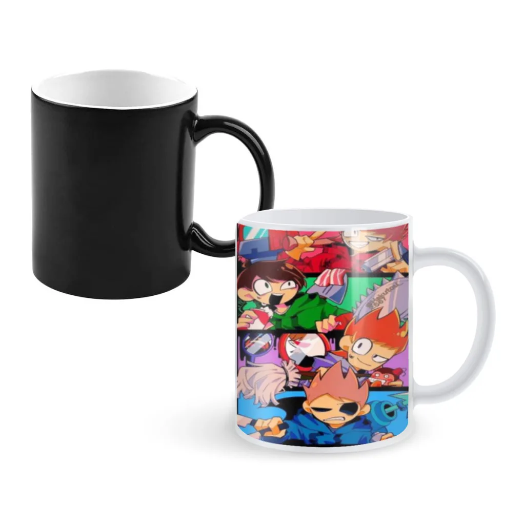 

Cartoon Cute Eddsworld Anime Coffee Mugs And Mug Creative Color Change Tea Cup Ceramic Milk Cups Novelty Interesting Gifts