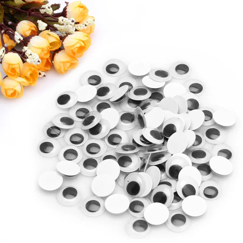 100PCS Wiggly Wobbly Googly Eyes Self-adhesive Scrapbooking Crafts