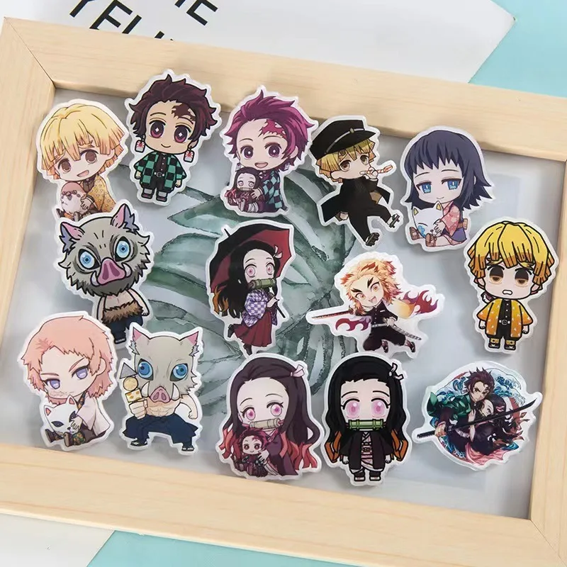 Demon Slayer Cartoon Broochs Anime Action Figures Kamado Tanjirou Nezuko Hashibira Inosuke Q Figurals Clothings Decoration Gifts