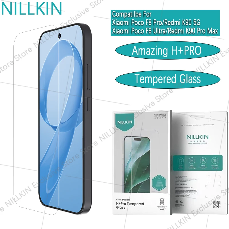 

Nillkin For Xiaomi Redmi K90 Pro Max/Poco F8 Pro F8 Ultra H+PRO Explosion proof tempered glass high-definition protective film