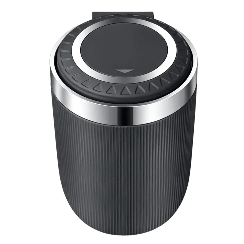 M68B Covered Car Butt Cup With Push Open Lid and LED Light for Daily Commute Cleanup