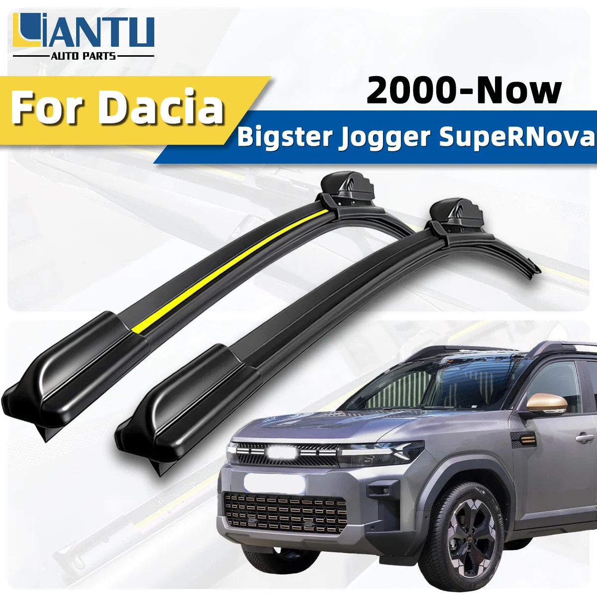 2 Stück Frontscheibenwischer Passend für Dacia Bigster Jogger SupeRNova 2000-Jetzt Auto-Wischerblätter Premium-Zubehör 2025 2024 2023