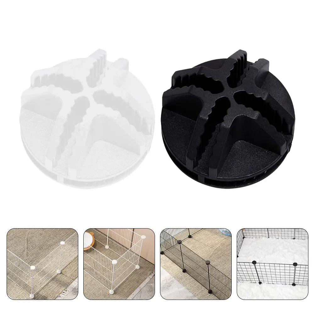 

30pcs Plastic Connectors Black White DIY Pet Cage Fence Panels Simple Closet Connectors Storage Shoe Cabinet