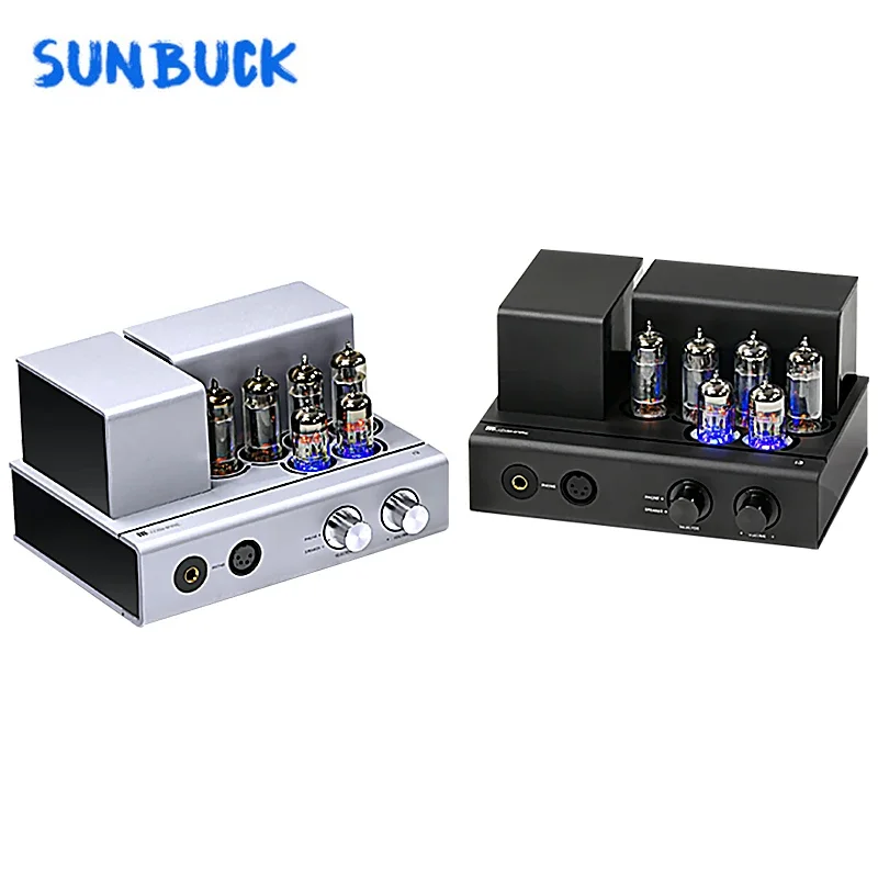 Sunbuck versterker Bluetooth Klasse A 2.0 12W single-ended gebalanceerde Vacuümbuis Eindversterker 6H2N 6P1 Vacuümbuis Eindversterker