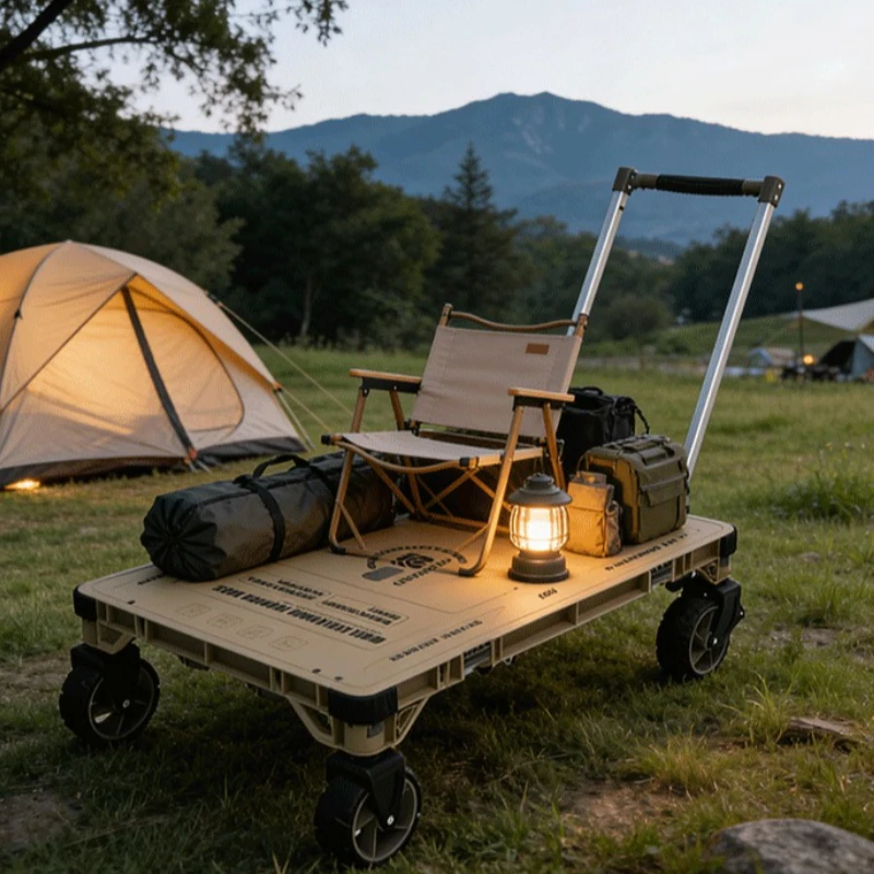 

Foldable Outdoor Camping Trolley Durable Multifunctional Campervan PP Fabric Easy To Clean Outdoor Tools Suitable for Camping
