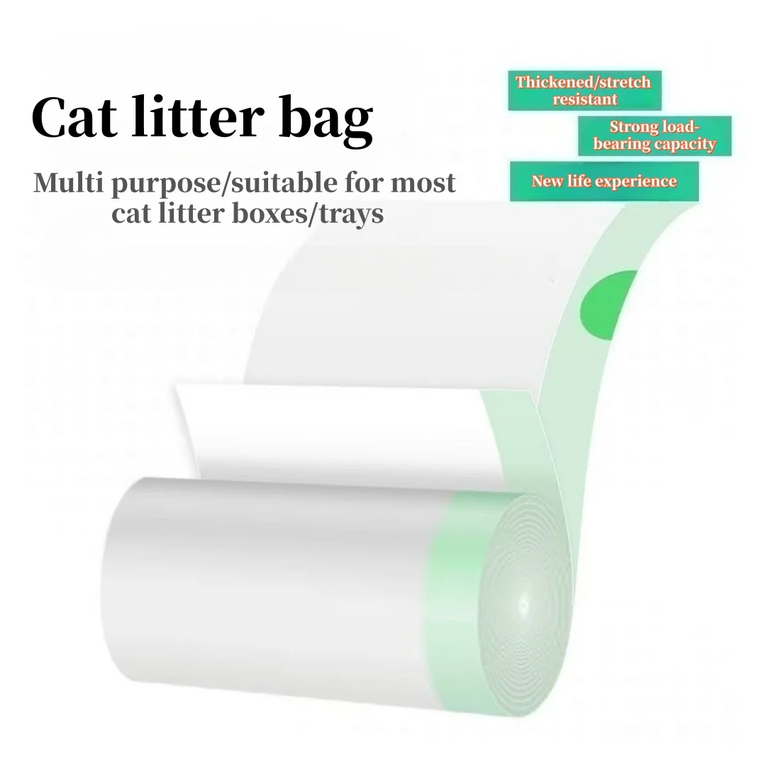 Cat Litter Box Liner, Large and Durable Heavy-Duty Cat Litter Box Liner Bag with Drawstring Pre Separation, Pet Litter Box Bag