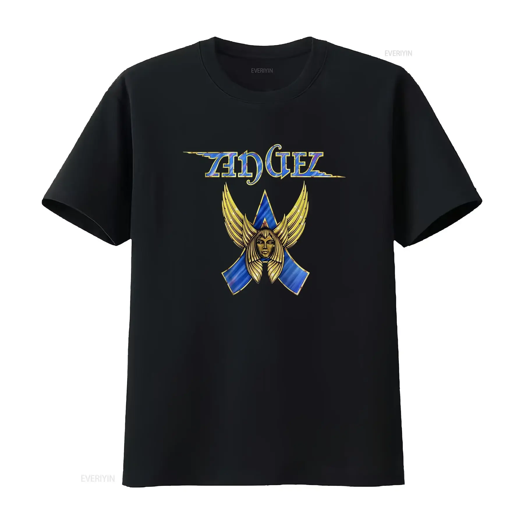 Camiseta vintage del álbum Angel Band de 1975, diseño retro de rock con Frank DiMino, Punky Meadows y Gregg, estilo vintage lavado, ropa de calle a la moda.