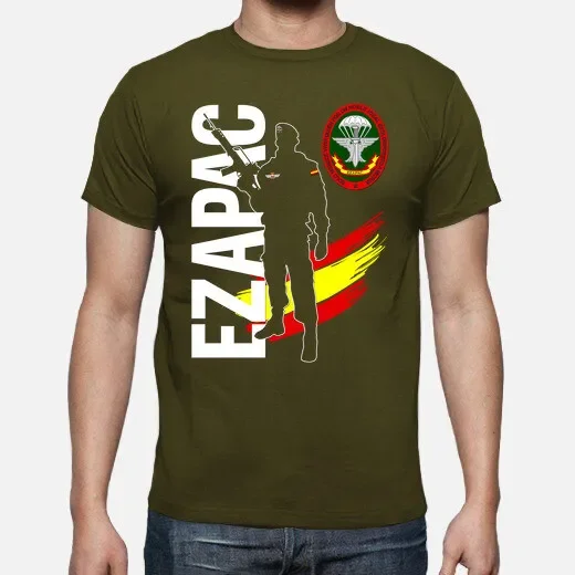 Ezapac Zapador Paracaidista Española. Spanish Paratrooper T-Shirt 100% Cotton O-Neck Short Sleeve Summer Casual Mens T-shirt