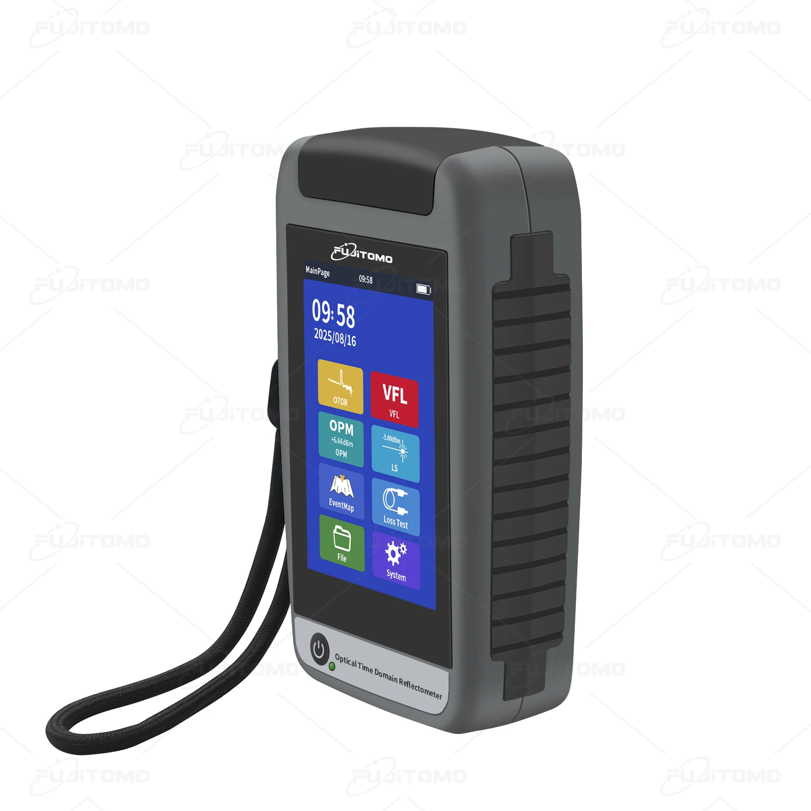 FUJITOMO MINI OTDR Pro Fibra Activa OPM VFL OLS IOLM Map FTM1000A 24/22dbm SM1310/1550nm 1610nm 1625nm Maxmum Distance 80KM