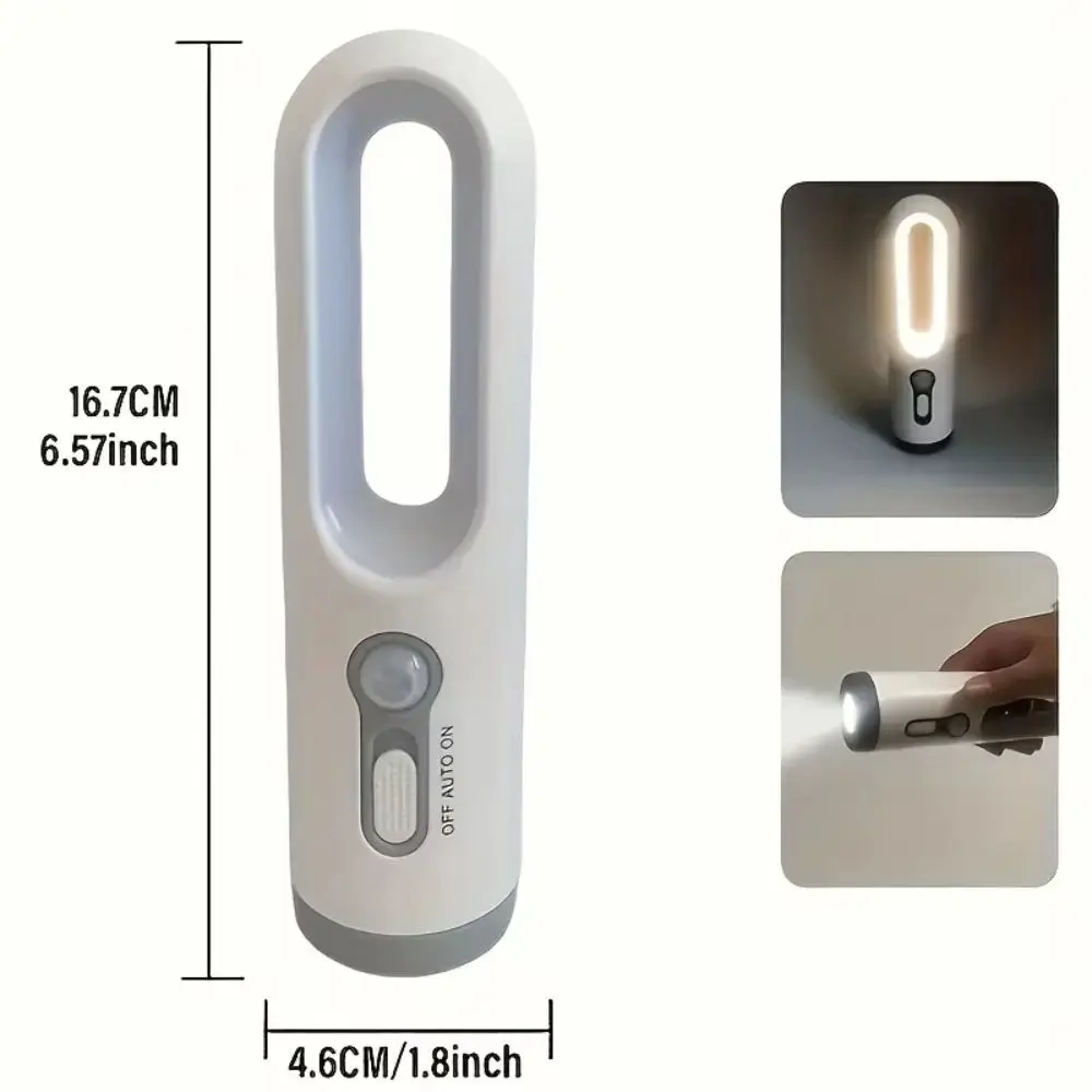 Outdoor 2 in 1 LED Light Motion Sensor Type-C Flashlight Lantern Rechargeable Waterproof Bedside Lamp Bedroom