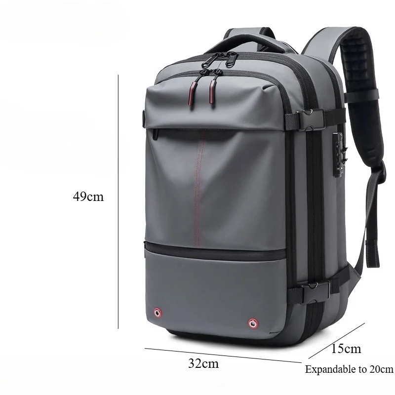 Travel Backpack Men Vacuum Compression Backpacks Large Capacity Business 17 Inch Laptop Bags Expanded Outdoor Backpack