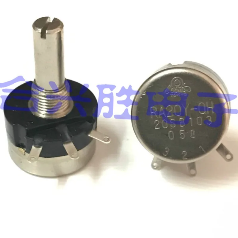 1 Piece RA20Y20SB103 Single Turn Wire Wound Potentiometer Round Shaft 20MM