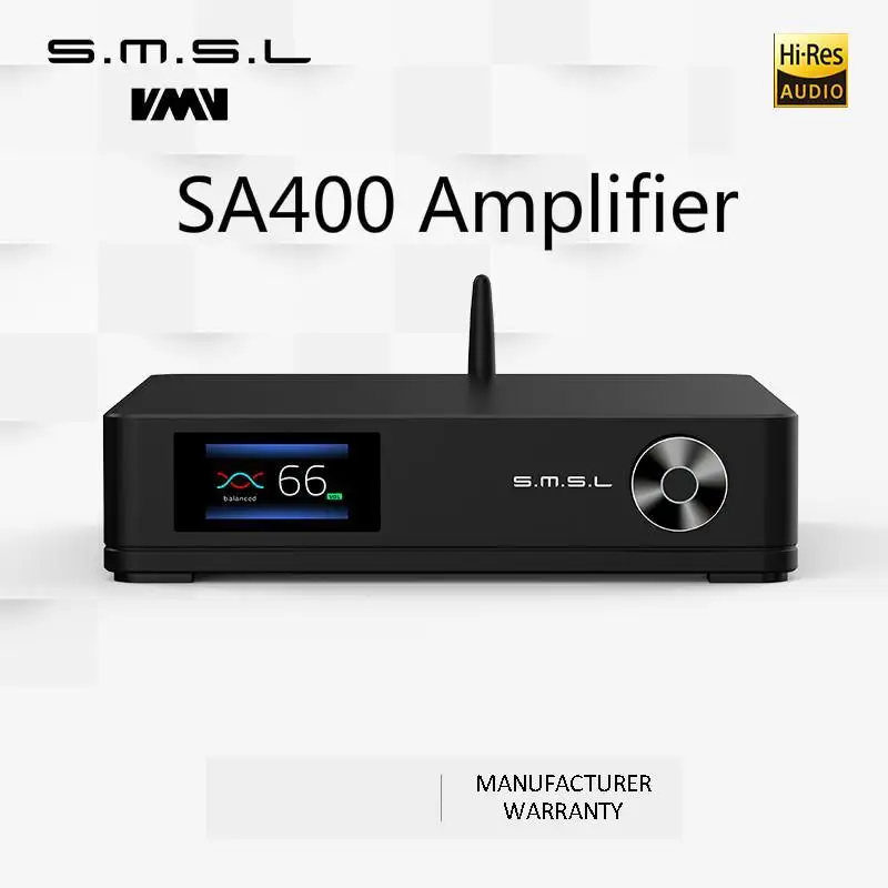 SMSL SA400 Hifi Power Amplifier 230W RMS  *2 4 Bluetooth5.0 NJW1195 Super Bass Preamp Output APT-X XLR RCA With Remote Control