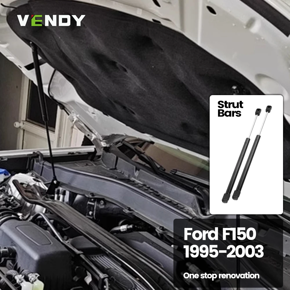 

2pcs Front Bonnet Hood Strut For Ford F-150 F150 1995-2003 Lift Support Bars Gas Spring Dampers Engine Cover Rod SG404016