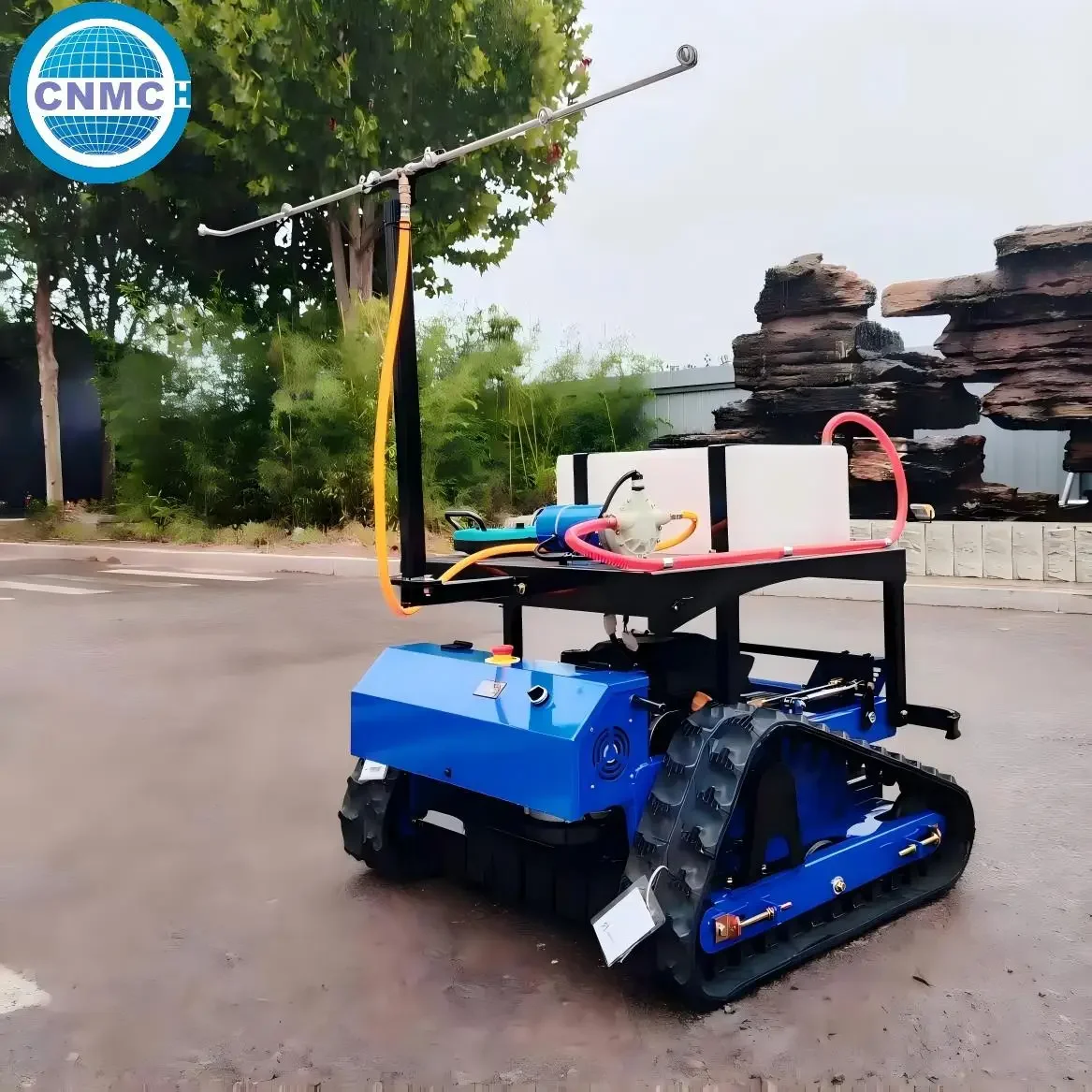 

CNMC Grass Mowing Robot Mower Safety Auto Stop Blade Brushcutter Household Cordless Lawn Mower Remote Control Radio Nebulizer