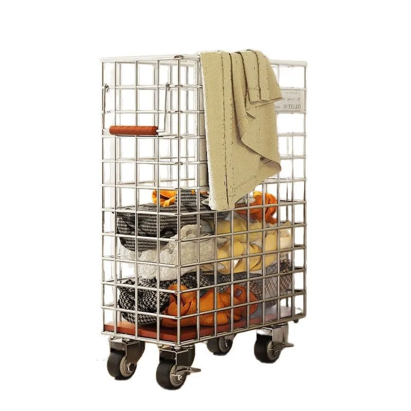 

Dirty clothes basket Dirty clothes basket High value light luxury bathroom put clothes artifact seam storage basket
