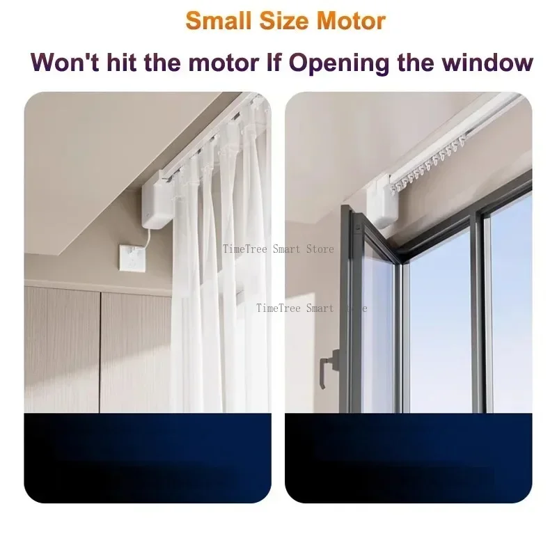 Dooya Wifi Mini Curtain Motor Track Set Bluetooth for Inclined Window Eaves Customizable Electric Curtain Rail For Xiaomi Home