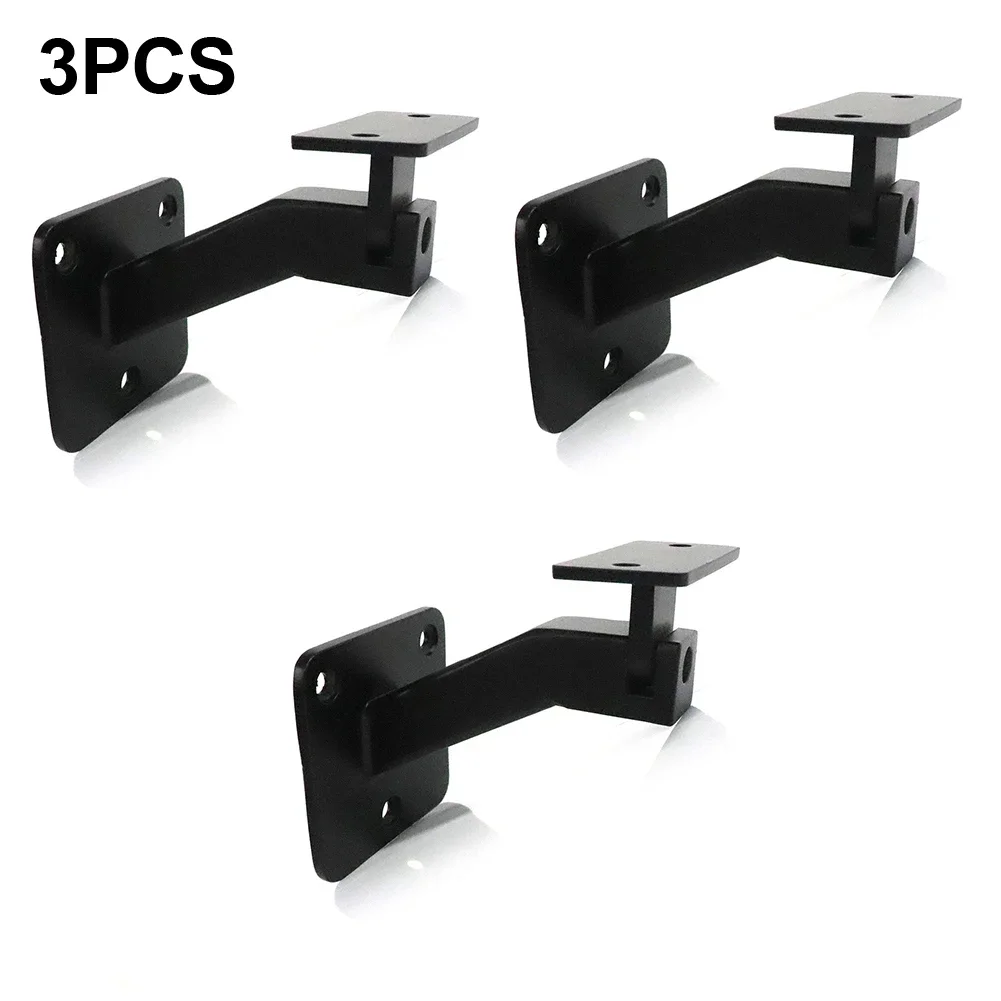 

Handrail Bracket Adjustable Handrail Brackets For Indoor Stairs Black Stair Railing Bracket Guardrail Fixed Support Hardware