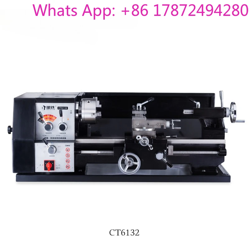 Industrial CT6132 Lathe – V-bed, Small Home & Workshop Metal/Wood Turning