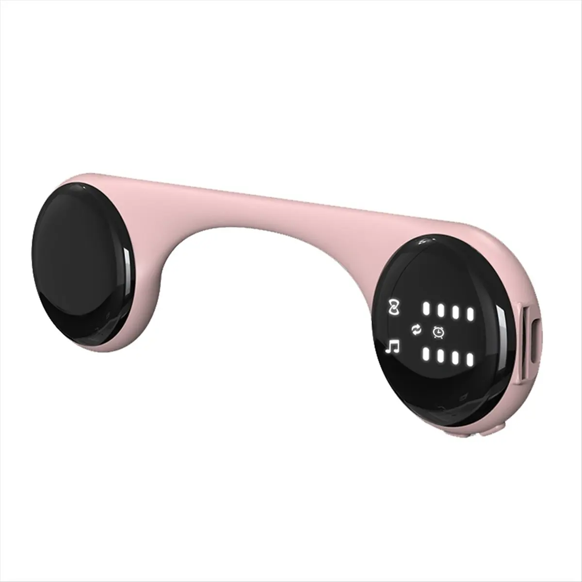 *A14E Bone Conduction Bluetooth Speaker White Noise Sleep Aid Music Box with LED Display Support TF Card Timed Shutdown Pink