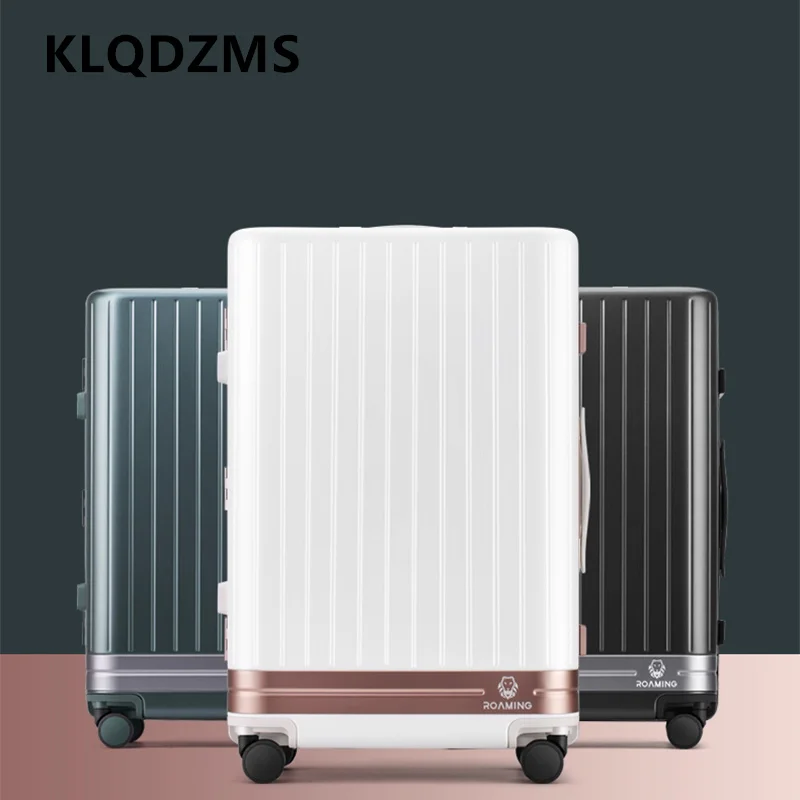 

KLQDZMS 20-дюймовый чемодан для кабины из АБС-пластика + ПК, чемодан на колесиках 24 дюйма, женская комбинированная коробка 26 дюймов, дорожный багаж