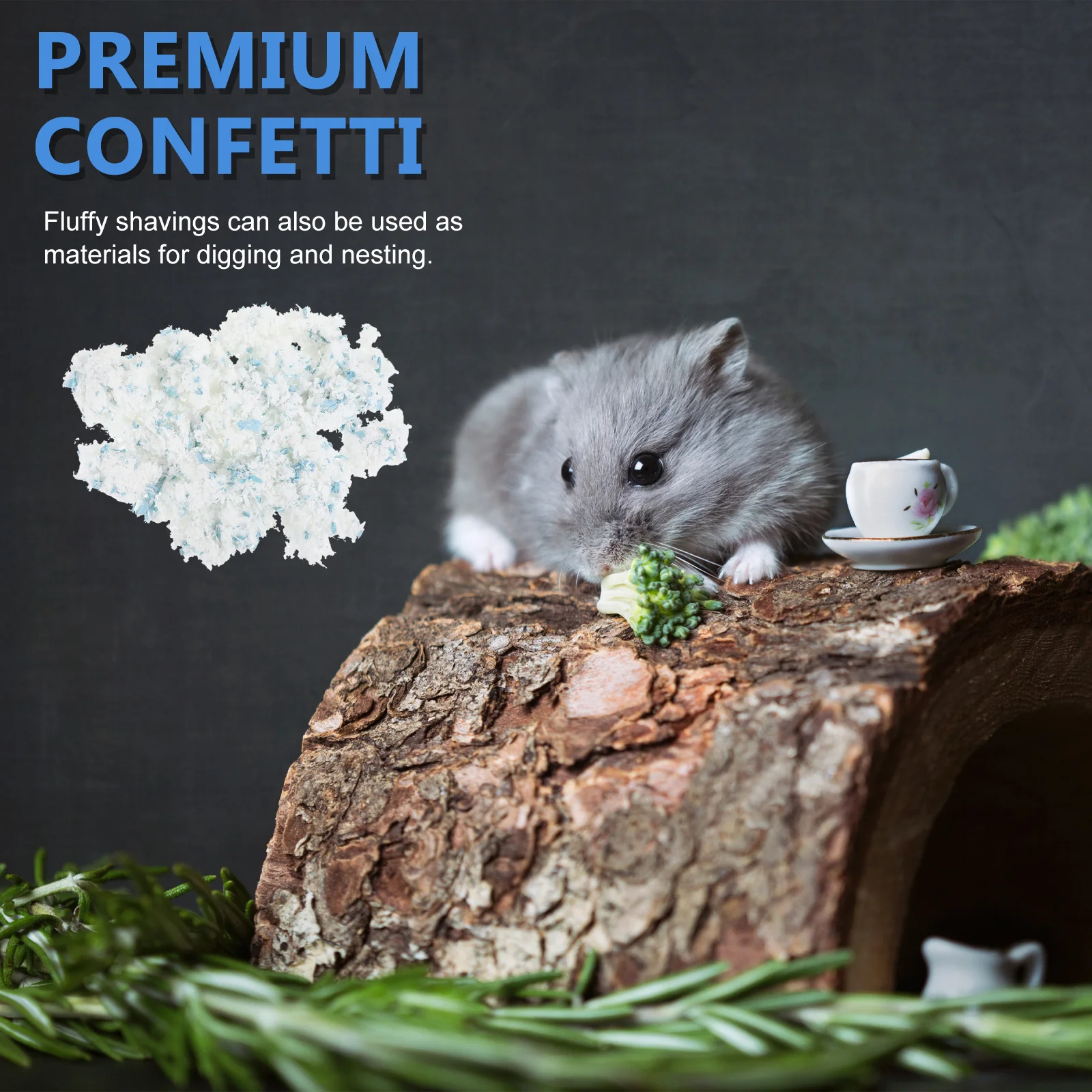 1 Bag Natural Pet Paper Bedding For Hamster Rabbit Ferret Chinchilla Odor Control Absorbent Soft Nesting Material Small Pet