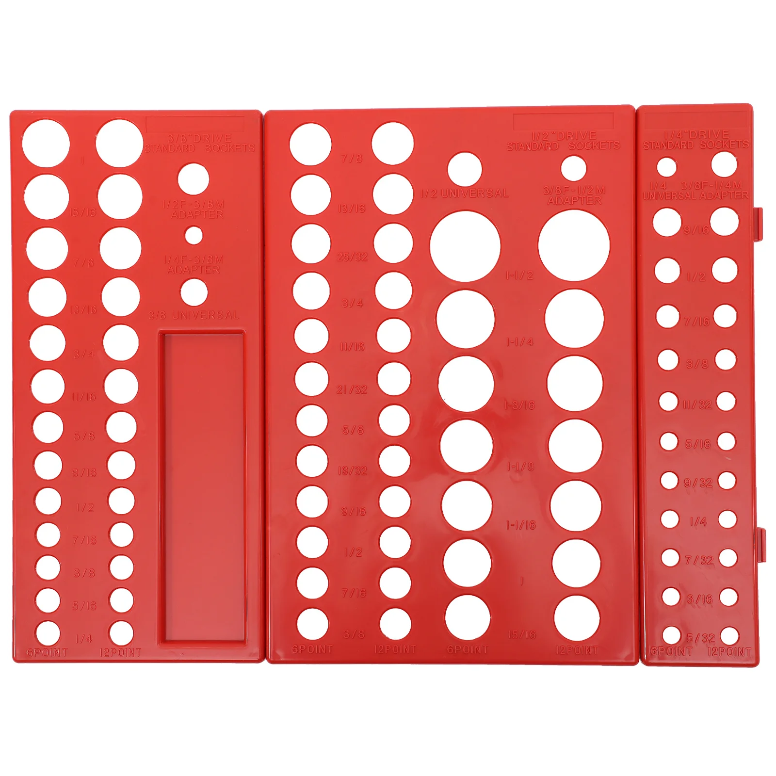 3pcs Organizer Wall Mount 1/4Inch 3/8Inch 1/2Inch Tool Holder Storage Rack For Magnetic Rail Socket Holders Organizers Tool Box