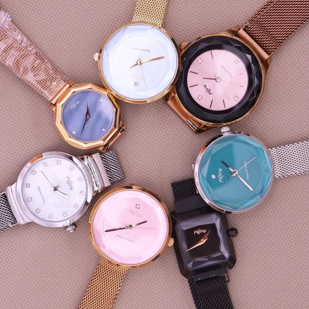 

Последняя распродажа, женские часы Ketiny, японские кварцевые часы с ремешком из нержавеющей стали, модные часы для девочек, без коробки