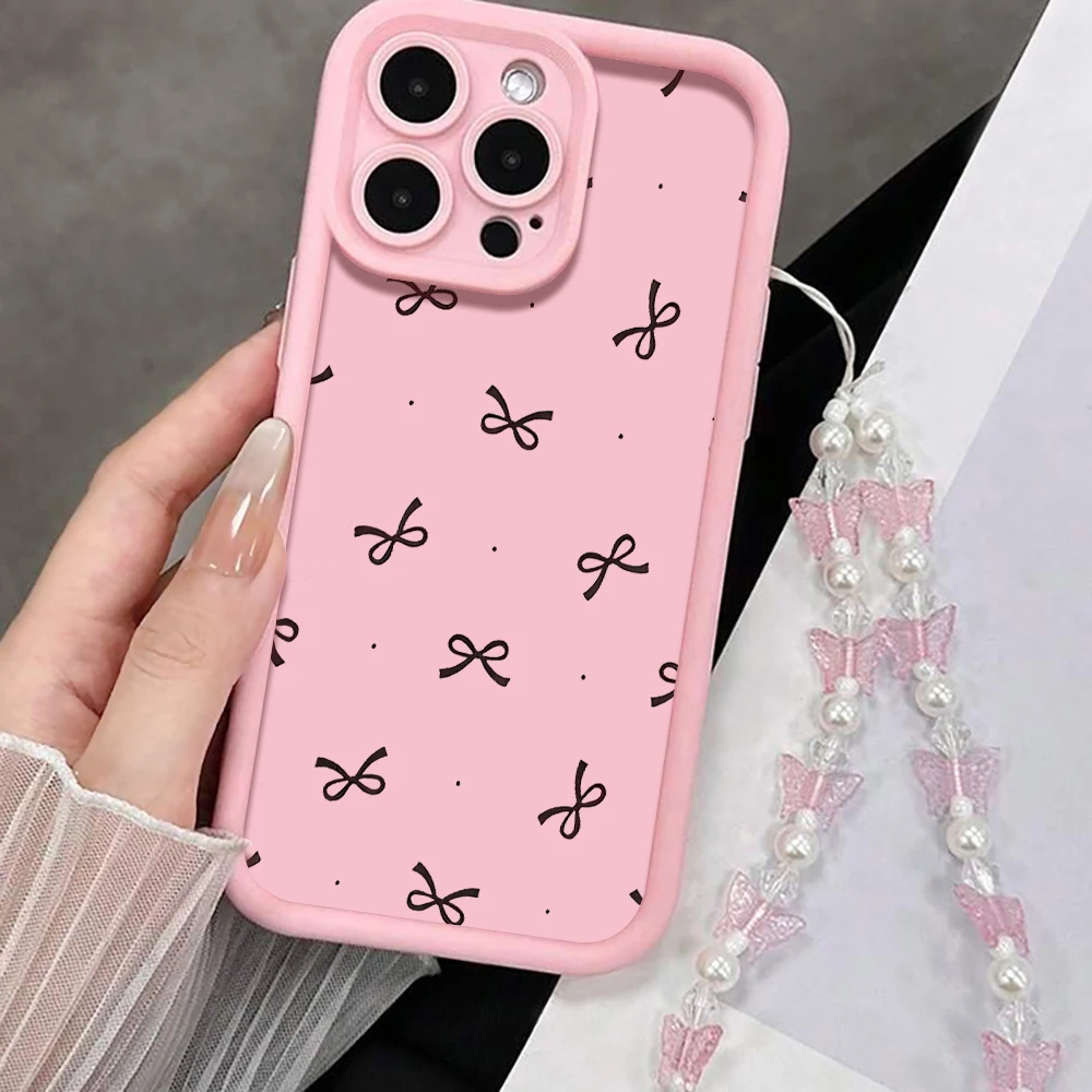 Niedliche Handgelenkband-Hülle für iPhone 17 15 16 14 Pro Max Plus Hüllen mit einfacher Schleifenmusterung für iPhone 13 11 12 XR 7 mit Lanyard-Abdeckung – Detail 7