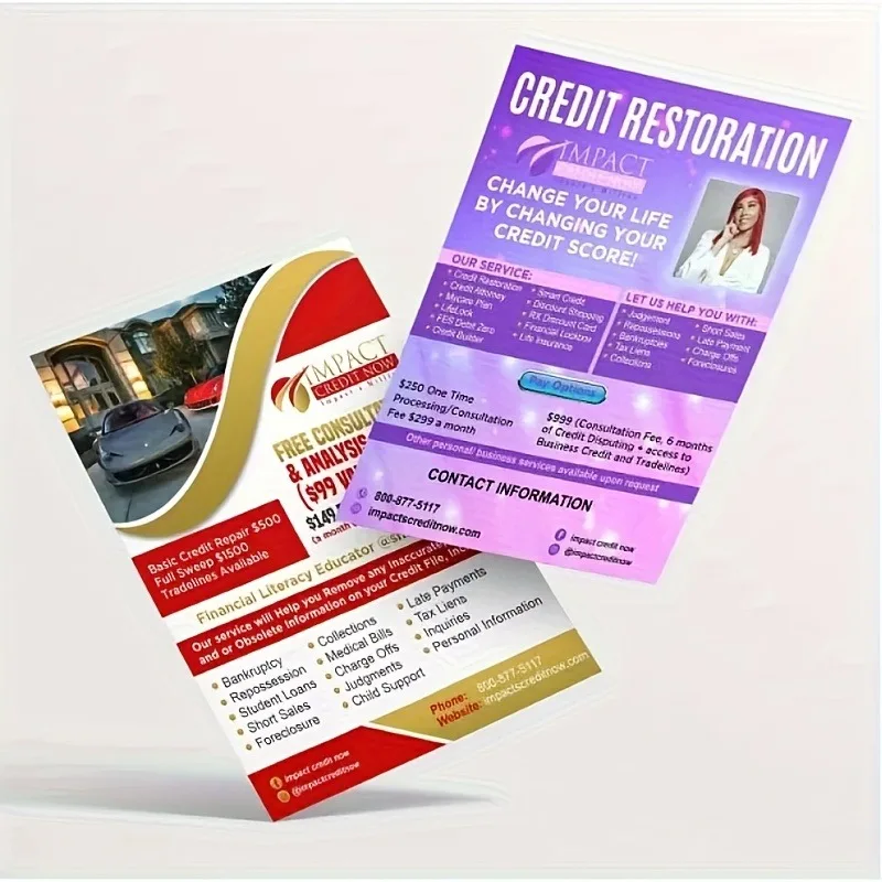 100pcs A4 Size Custom Flyer Printing Personalized Promotional Flyers For Business Marketing Advertising Leaflet Cheap