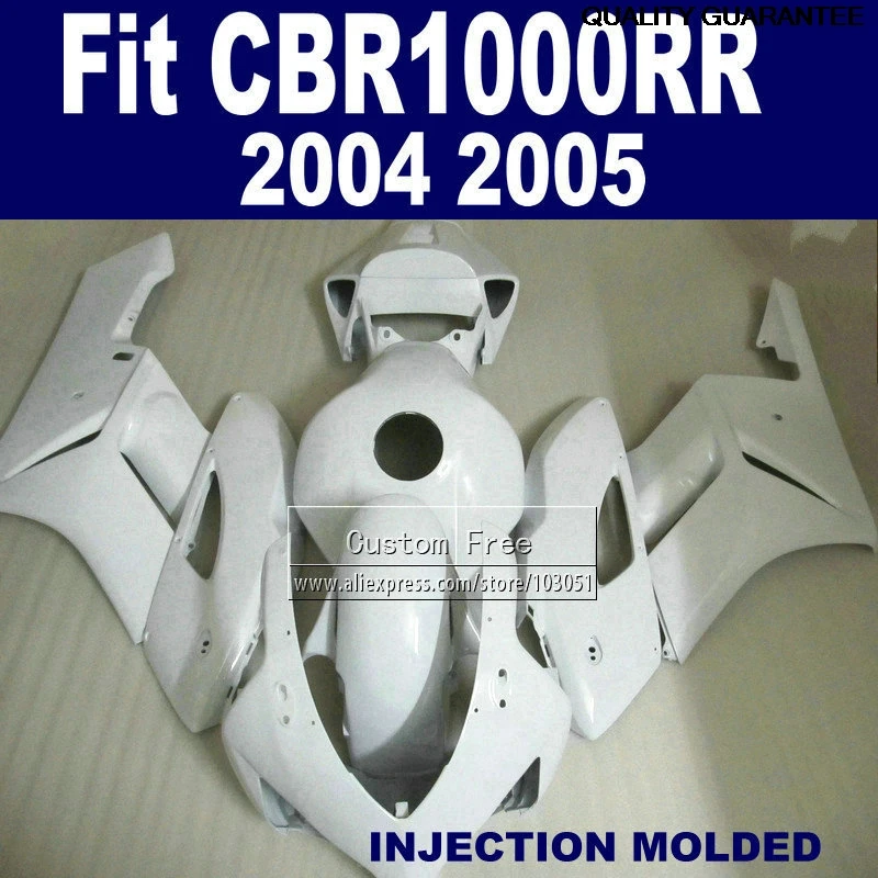 

Injection Fairing Kits For 2004 2005 Honda CBR1000RR CBR 1000 RR 04 05 CBR1000 RR Full White Fairings